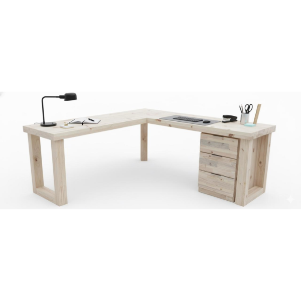 2M x 2M x L-Shape Double Volume desk