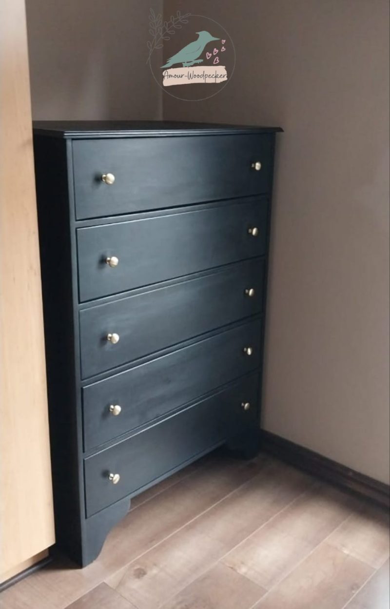 Classic Black Chest of Drawers - Image 4