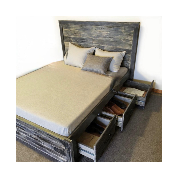 Rustic blocked bed