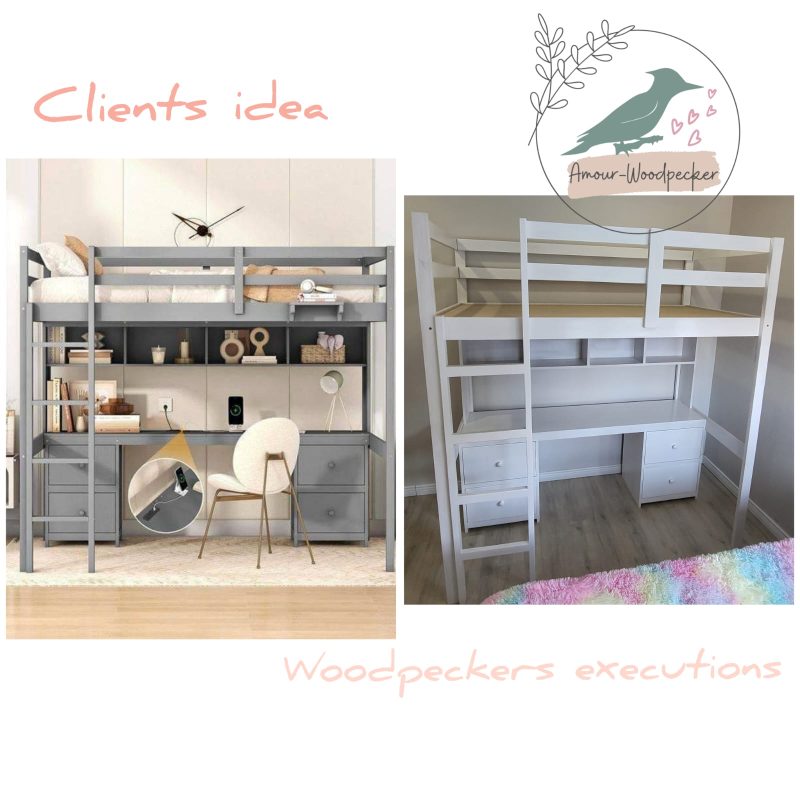 Loft bed & Desk - Image 5