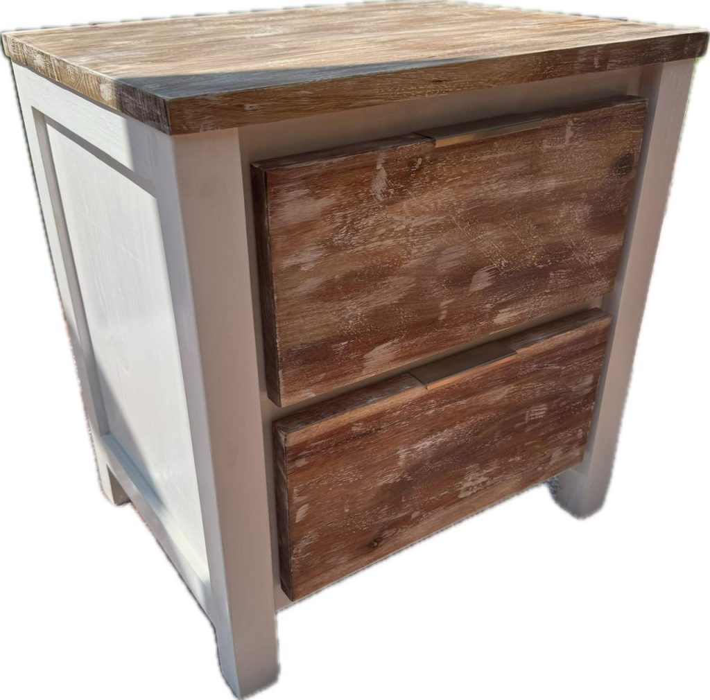 Toucans pine and acacia side tables