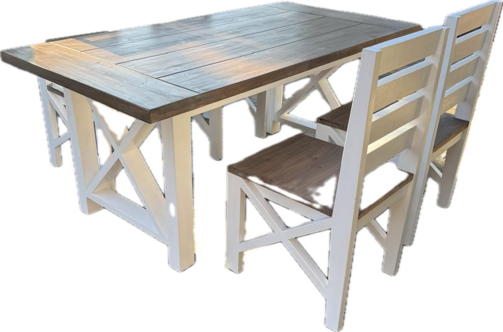 Linell Farmstyle dining table with Chairs - Image 3
